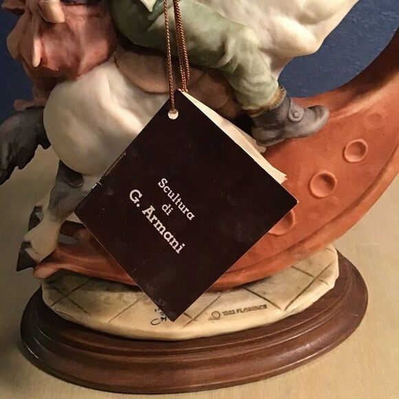 Rare Giuseppe Armani 1982 Ceramic Sculpture Pirates Boy & Girl Rocking Horse - Picture 5 of 8